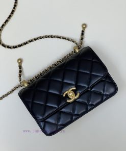 Chanel Bag 𝟮𝟭𝑆 Popular Double Ball Mouth Cover Bag SeriesThe magical little golden ball can dknbllat