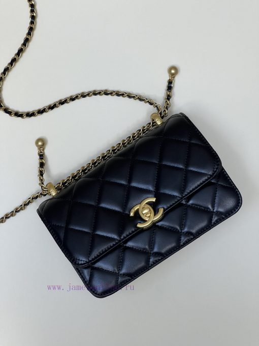 Chanel Bag 𝟮𝟭𝑆 Popular Double Ball Mouth Cover Bag SeriesThe magical little golden ball can dknbllat