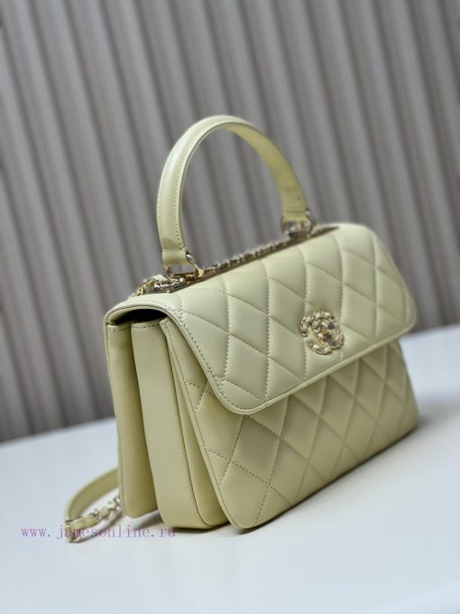 Chanel Bag 𝟮𝟯𝐒𝐓𝐫𝐞𝐧𝐝𝐲 Classic Edition 𝑇𝑟𝑒𝑛𝑑𝑦𝐶𝐶Imported lambskinThe overall feel of the bag is 8f5ib9tz - Image 6