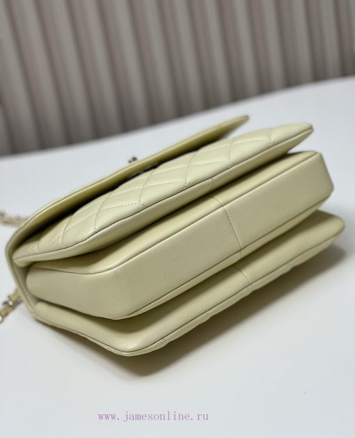 Chanel Bag 𝟮𝟯𝐒𝐓𝐫𝐞𝐧𝐝𝐲 Classic Edition 𝑇𝑟𝑒𝑛𝑑𝑦𝐶𝐶Imported lambskinThe overall feel of the bag is 8f5ib9tz - Image 8
