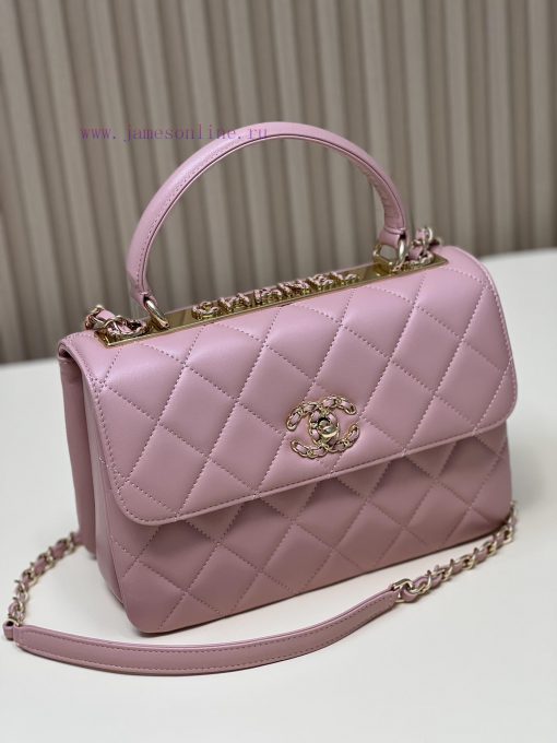 Chanel Bag 𝟮𝟯𝐒𝐓𝐫𝐞𝐧𝐝𝐲 Classic Edition 𝑇𝑟𝑒𝑛𝑑𝑦𝐶𝐶Imported lambskinThe overall feel of the bag is s1w46tv7 - Image 3