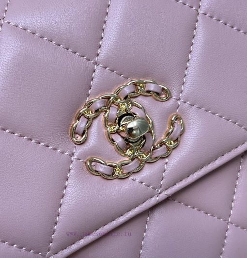 Chanel Bag 𝟮𝟯𝐒𝐓𝐫𝐞𝐧𝐝𝐲 Classic Edition 𝑇𝑟𝑒𝑛𝑑𝑦𝐶𝐶Imported lambskinThe overall feel of the bag is s1w46tv7 - Image 5