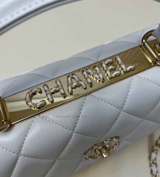 Chanel Bag 𝟮𝟯𝐒𝐓𝐫𝐞𝐧𝐝𝐲 Classic Edition 𝑇𝑟𝑒𝑛𝑑𝑦𝐶𝐶Imported lambskinThe overall feel of the bag is r7x4bllp - Image 5
