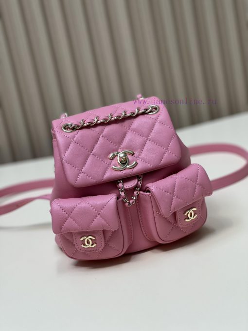 Chanel Bag 𝟮𝟯𝗣 Super popular double backpack, very small in size, about the same size as the mahxg85v