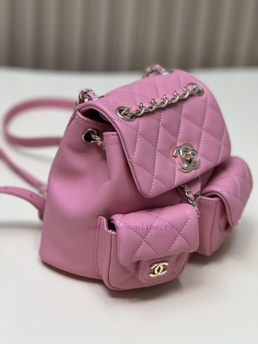 Chanel Bag 𝟮𝟯𝗣 Super popular double backpack, very small in size, about the same size as the mahxg85v - Image 3