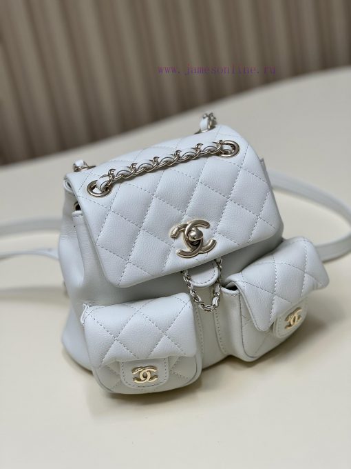 Chanel Bag 𝟮𝟯𝗣 Super popular double backpack, very small in size, about the same size as the pudvei7j - Image 3