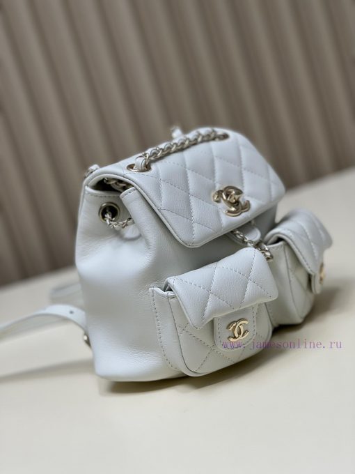 Chanel Bag 𝟮𝟯𝗣 Super popular double backpack, very small in size, about the same size as the pudvei7j - Image 4