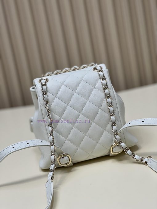 Chanel Bag 𝟮𝟯𝗣 Super popular double backpack, very small in size, about the same size as the pudvei7j - Image 5