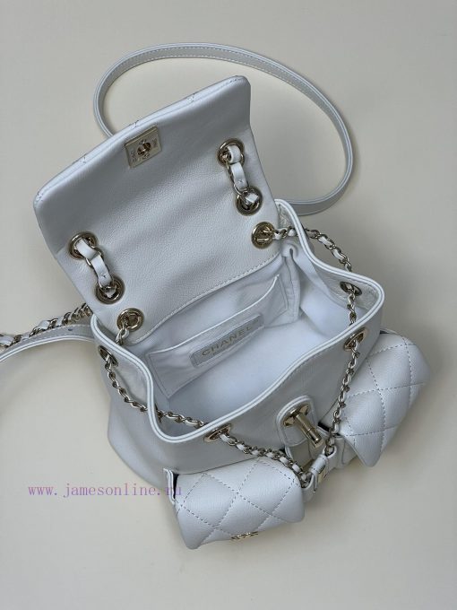 Chanel Bag 𝟮𝟯𝗣 Super popular double backpack, very small in size, about the same size as the pudvei7j - Image 9