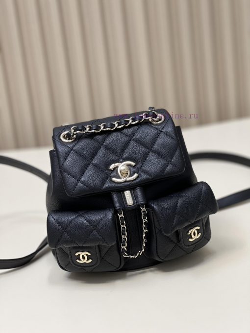 Chanel Bag 𝟮𝟯𝗣 Super popular double backpack, very small in size, about the same size as the 1a5rf5u6 - Image 2