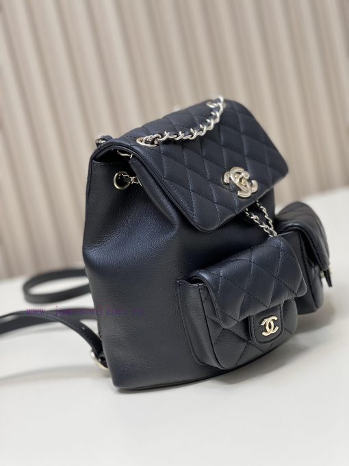 Chanel Bag 𝟮𝟯𝗣 Super popular double backpack, very small in size, about the same size as the 44h9hpld - Image 3