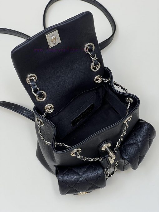 Chanel Bag 𝟮𝟯𝗣 Super popular double backpack, very small in size, about the same size as the 1a5rf5u6 - Image 9
