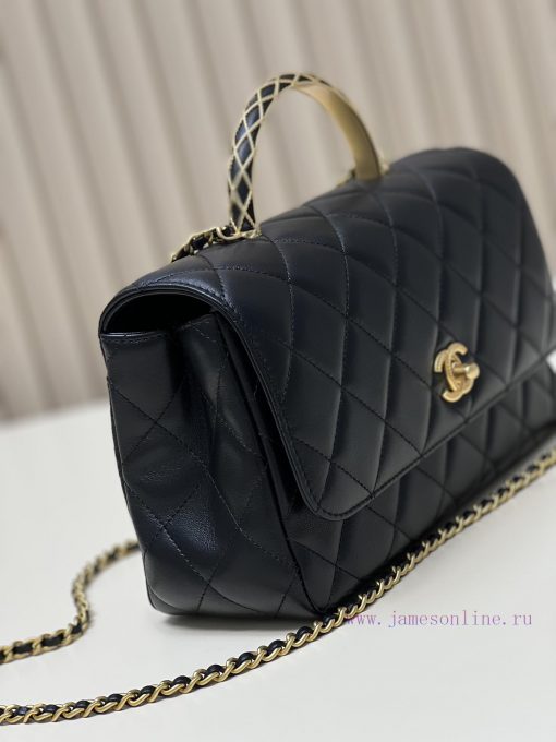 Chanel Bag The most practical hollow handle flip cover bag with 𝟮𝟯𝐀 The handle and 𝐥𝐨𝐠𝐨 are ad2uz7fe - Image 3