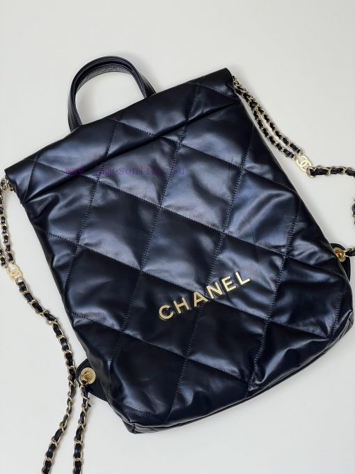 Chanel Bag 𝟮𝟮𝗯𝗮𝗴 Small backpack made of original calf leather, with a minimalist appearance mlszcsnx