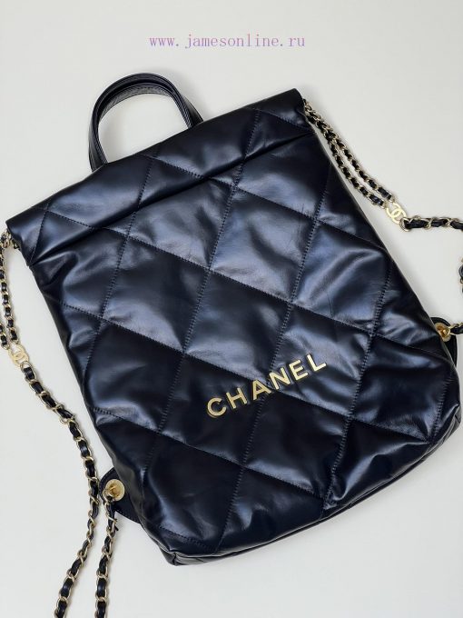 Chanel Bag 𝟮𝟮𝗯𝗮𝗴 Small backpack made of original calf leather, with a minimalist appearance mlszcsnx - Image 2