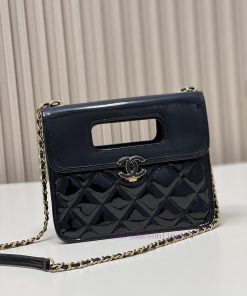 Chanel Bag 𝟮𝟯𝗦 New patent leather briefcase, another fashionable and exquisite oneAnother fa hjyq3as7