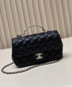 Chanel Bag 𝟮𝟯𝐀 Diamond handle 𝐂𝐅Glossy Sheepskin Diamond Handle Design More Exquisite, Immor p8neszki