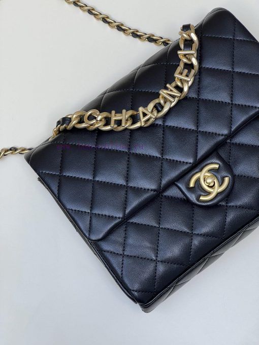 Chanel Bag 𝟮𝟯𝗣 New letter chain cover bag in blackOn the basis of classic elements, combined u6anihg6 - Image 5