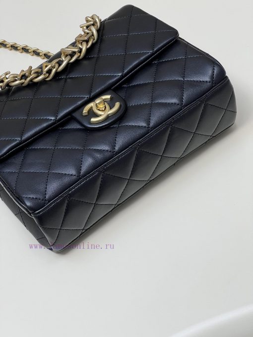 Chanel Bag 𝟮𝟯𝗣 New letter chain cover bag in blackOn the basis of classic elements, combined u6anihg6 - Image 6