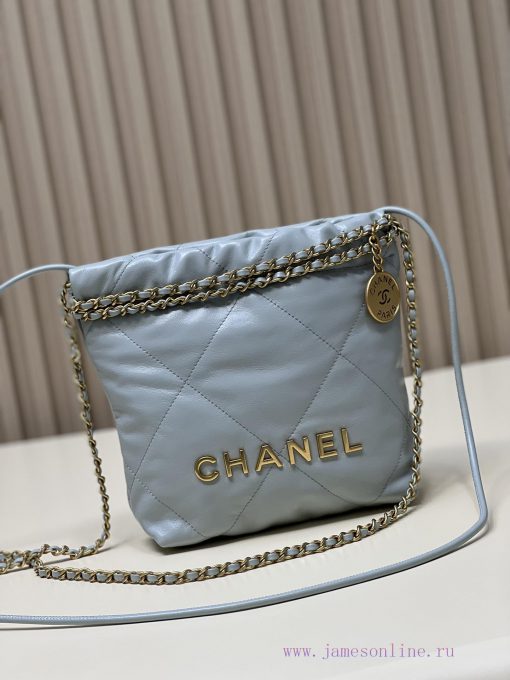 Chanel Bag 𝟮𝟯𝗦𝟮𝟮𝗯𝗮𝗴𝗠𝗶𝗻𝗶 Haze Blue/GoldThousands of eagerly anticipated shoes are here, a red 78ssa8i5 - Image 2