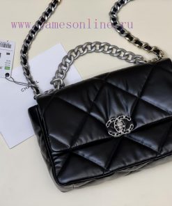 Chanel Bag Annual Pack King 𝟏𝟗𝐁𝐚𝐠 Calf BlackMouth cap, foreskin, calf leatherGold, silver, a aflzlmpn