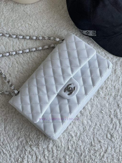 Chanel Bag 𝗖𝗛𝗔𝗡𝗘𝗟𝘾𝙁 Series Caviar Ball Pattern Quality with Sheepskin Inner𝙎𝙞𝙯𝙚 𝟮𝟱.𝟱𝗰𝗺Model b67earn0