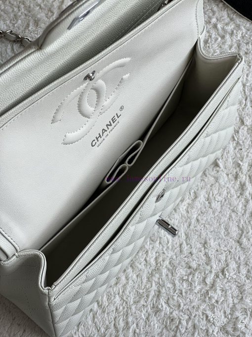 Chanel Bag 𝗖𝗛𝗔𝗡𝗘𝗟𝘾𝙁 Series Caviar Ball Pattern Quality with Sheepskin Inner𝙎𝙞𝙯𝙚 𝟮𝟱.𝟱𝗰𝗺Model xxf2vorh - Image 9