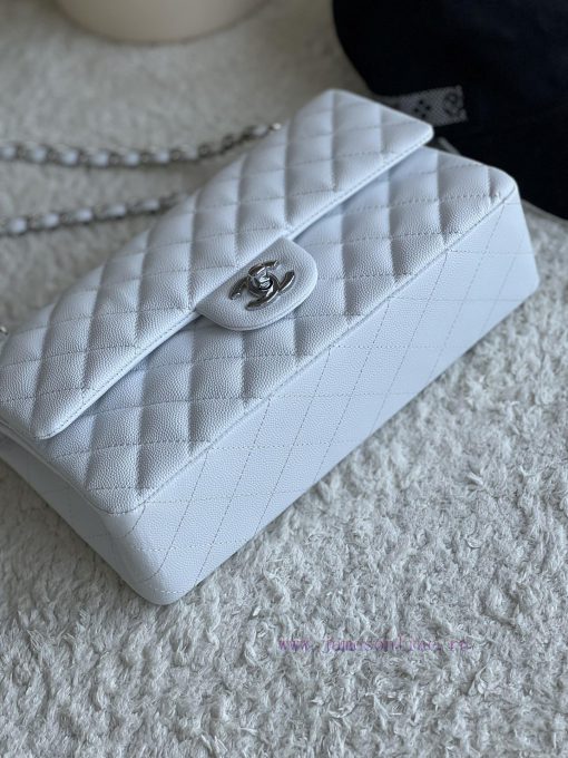 Chanel Bag 𝗖𝗛𝗔𝗡𝗘𝗟𝘾𝙁 Series Caviar Ball Pattern Quality with Sheepskin Inner𝙎𝙞𝙯𝙚 𝟮𝟱.𝟱𝗰𝗺Model b67earn0 - Image 3