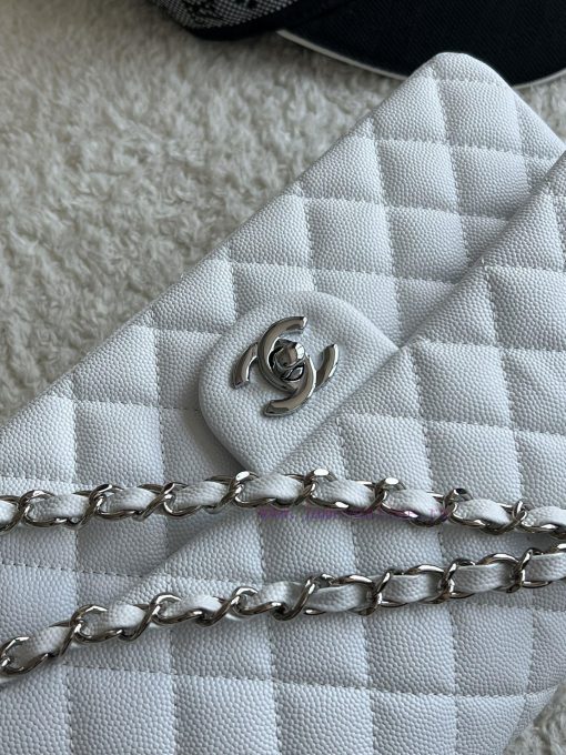Chanel Bag 𝗖𝗛𝗔𝗡𝗘𝗟𝘾𝙁 Series Caviar Ball Pattern Quality with Sheepskin Inner𝙎𝙞𝙯𝙚 𝟮𝟱.𝟱𝗰𝗺Model b67earn0 - Image 6