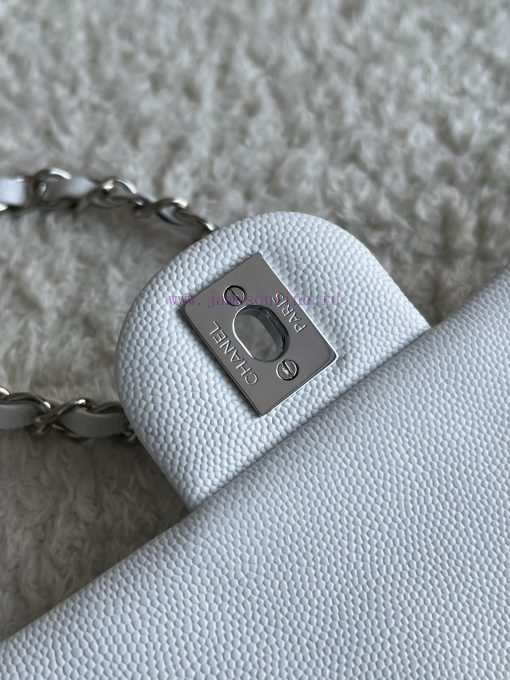 Chanel Bag 𝗖𝗛𝗔𝗡𝗘𝗟𝘾𝙁 Series Caviar Ball Pattern Quality with Sheepskin Inner𝙎𝙞𝙯𝙚 𝟮𝟱.𝟱𝗰𝗺Model b67earn0 - Image 8