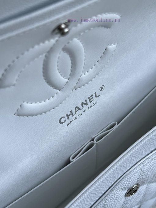 Chanel Bag 𝗖𝗛𝗔𝗡𝗘𝗟𝘾𝙁 Series Caviar Ball Pattern Quality with Sheepskin Inner𝙎𝙞𝙯𝙚 𝟮𝟱.𝟱𝗰𝗺Model b67earn0 - Image 10