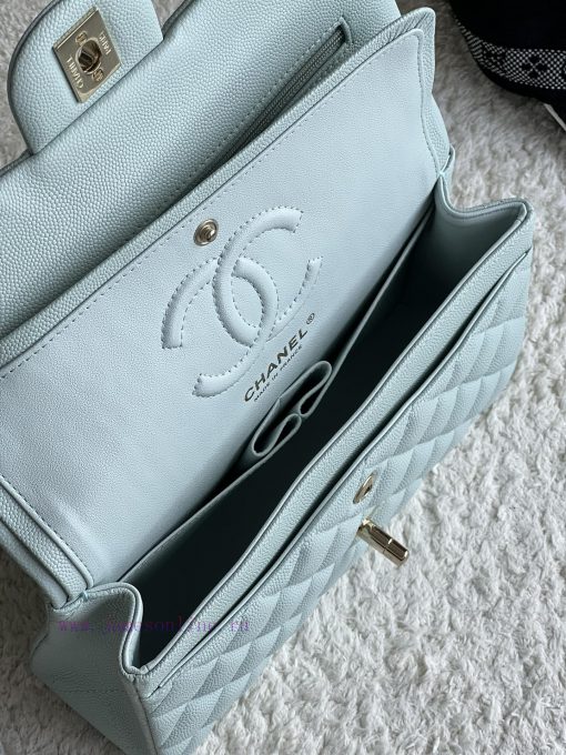 Chanel Bag 𝗖𝗛𝗔𝗡𝗘𝗟𝘾𝙁 Series Caviar Ball Pattern Quality with Sheepskin Inner𝙎𝙞𝙯𝙚 𝟮𝟯𝗰𝗺Model 𝟭𝟭 aq8pvi18 - Image 9