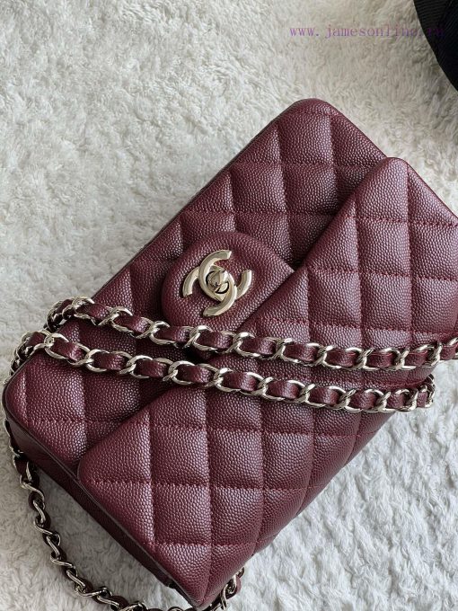 Chanel Bag 𝗖𝗛𝗔𝗡𝗘𝗟𝘾𝙁 Series Caviar Ball Pattern Quality with Sheepskin Inner𝙎𝙞𝙯𝙚 𝟮𝟬𝗰𝗺Model 𝟭𝟭 kny2bwa0 - Image 6