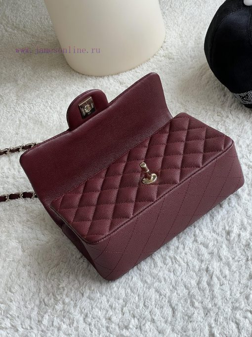 Chanel Bag 𝗖𝗛𝗔𝗡𝗘𝗟𝘾𝙁 Series Caviar Ball Pattern Quality with Sheepskin Inner𝙎𝙞𝙯𝙚 𝟮𝟬𝗰𝗺Model 𝟭𝟭 kny2bwa0 - Image 7
