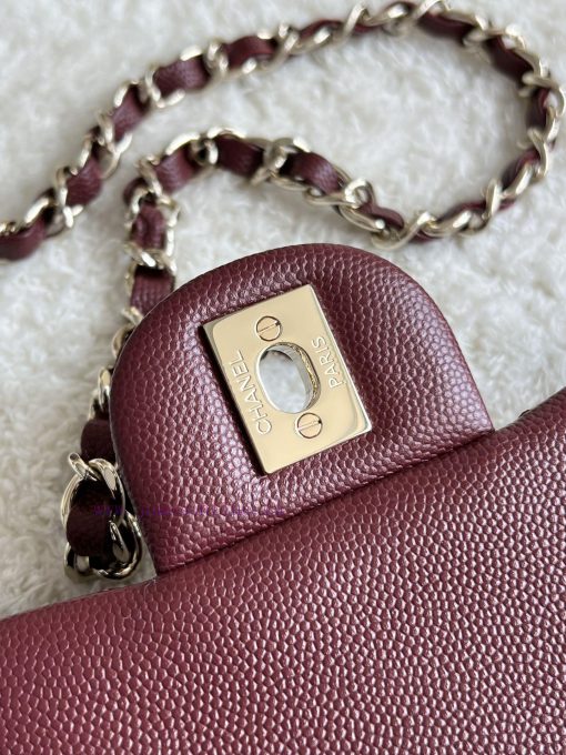 Chanel Bag 𝗖𝗛𝗔𝗡𝗘𝗟𝘾𝙁 Series Caviar Ball Pattern Quality with Sheepskin Inner𝙎𝙞𝙯𝙚 𝟮𝟬𝗰𝗺Model 𝟭𝟭 kny2bwa0 - Image 8