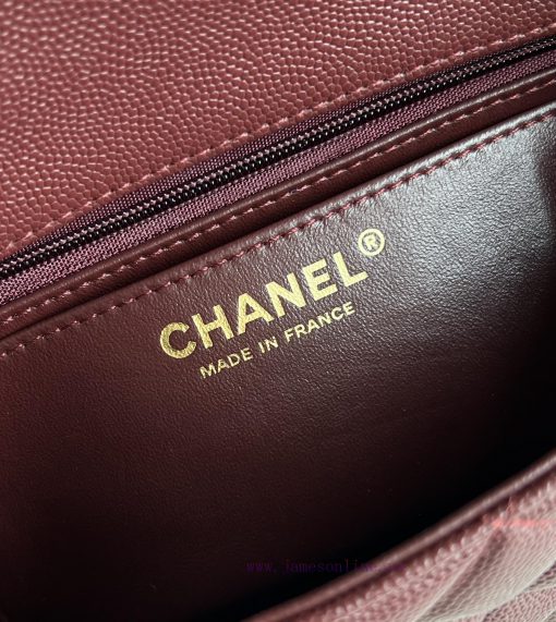 Chanel Bag 𝗖𝗛𝗔𝗡𝗘𝗟𝘾𝙁 Series Caviar Ball Pattern Quality with Sheepskin Inner𝙎𝙞𝙯𝙚 𝟮𝟬𝗰𝗺Model 𝟭𝟭 kny2bwa0 - Image 10