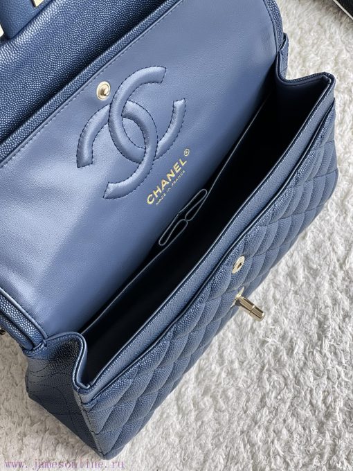 Chanel Bag 𝗖𝗛𝗔𝗡𝗘𝗟𝘾𝙁 Series Caviar Ball Pattern Quality with Sheepskin Inner𝙎𝙞𝙯𝙚 𝟮𝟱.𝟱𝗰𝗺Model qoxud9xb - Image 9