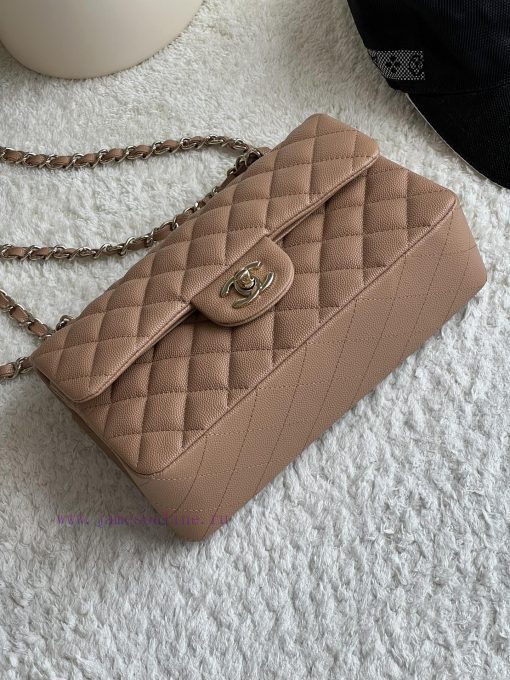 Chanel Bag 𝗖𝗛𝗔𝗡𝗘𝗟𝘾𝙁 Series Caviar Ball Pattern Quality with Sheepskin Inner𝙎𝙞𝙯𝙚 𝟮𝟯𝗰𝗺Model 𝟭𝟭 l60p60qm - Image 4