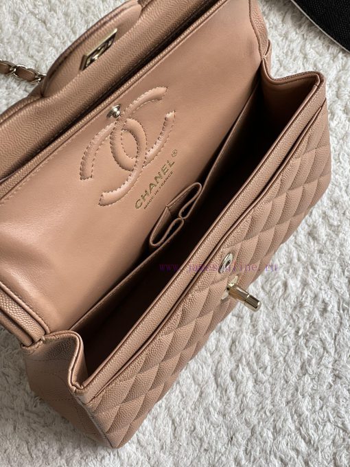 Chanel Bag 𝗖𝗛𝗔𝗡𝗘𝗟𝘾𝙁 Series Caviar Ball Pattern Quality with Sheepskin Inner𝙎𝙞𝙯𝙚 𝟮𝟯𝗰𝗺Model 𝟭𝟭 l60p60qm - Image 10