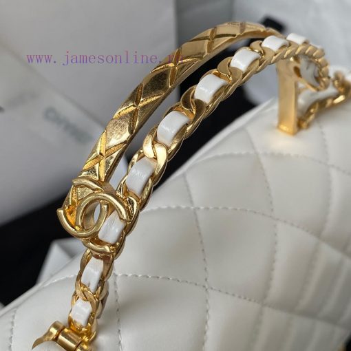 Chanel Bag Chanel 23B new black gold handle AS4307 leather chain and diamond patterned manda lj84hgms - Image 5