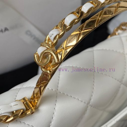 Chanel Bag Chanel 23B new black gold handle AS4307 leather chain and diamond patterned manda lj84hgms - Image 6