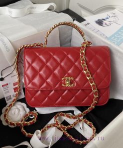 Chanel Bag Chanel 23B new black gold handle AS4307 leather chain and diamond patterned manda mtj0qzsc