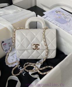 Chanel Bag The new Chanel 24c AS4543 handle cover is wrapped in oil wax leather, with a glos ie4s2xu7