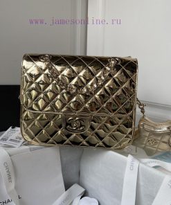 Chanel Bag Chanel 24C Pentagram Shoulder AS4649 Shines Enchantingly and Cannot Move Eyes. Wh 2b5yxd02