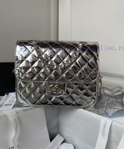 Chanel Bag Chanel 24C Pentagram Shoulder AS4649 Shines Enchantingly and Cannot Move Eyes. Wh hihb31xb