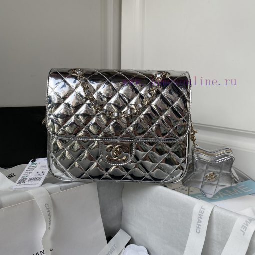 Chanel Bag Chanel 24C Pentagram Shoulder AS4649 Shines Enchantingly and Cannot Move Eyes. Wh hihb31xb