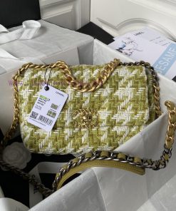 Chanel Bag Chanel Autumn/Winter Collection 19bagPlant grass in seconds 〰️ AS1160 woolen fabr 50pfxlp5