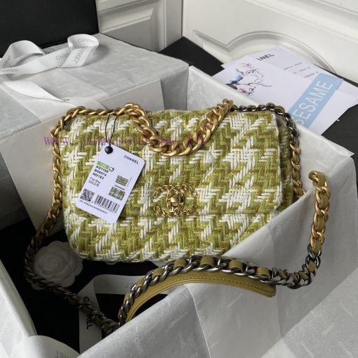 Chanel Bag Chanel Autumn/Winter Collection 19bagPlant grass in seconds 〰️ AS1160 woolen fabr 50pfxlp5