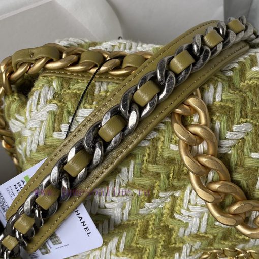 Chanel Bag Chanel Autumn/Winter Collection 19bagPlant grass in seconds 〰️ AS1160 woolen fabr 50pfxlp5 - Image 6