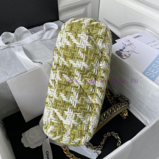 Chanel Bag Chanel Autumn/Winter Collection 19bagPlant grass in seconds 〰️ AS1160 woolen fabr 50pfxlp5 - Image 7